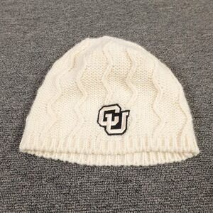 Colorado Buffaloes Hat Beanie Womens One Size White NCAA Football Knit Winter